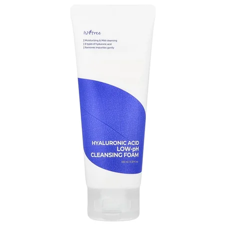 Isntree Hyaluronic Acid Low-pH Cleansing Foam – 5.07 fl oz (150 ml) ايزنتري حمض الهيالورونيك ، رغوة منظفة منخفضة الأس الهيدروجيني ، 5.07 أونصة سائلة (150 مل)