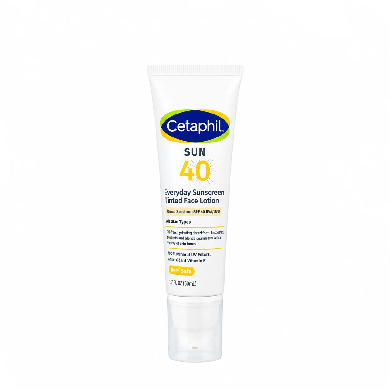 Cetaphil Tinted Mineral Face Sunscreen, SPF 40سيتافيل لوشن واقي شمس للوجه والجسم 50 مل