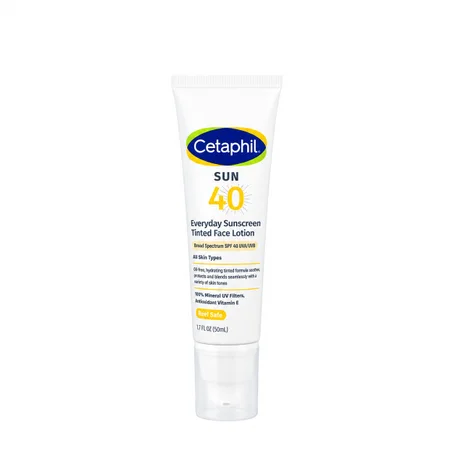 Cetaphil Tinted Mineral Face Sunscreen, SPF 40سيتافيل لوشن واقي شمس للوجه والجسم 50 مل