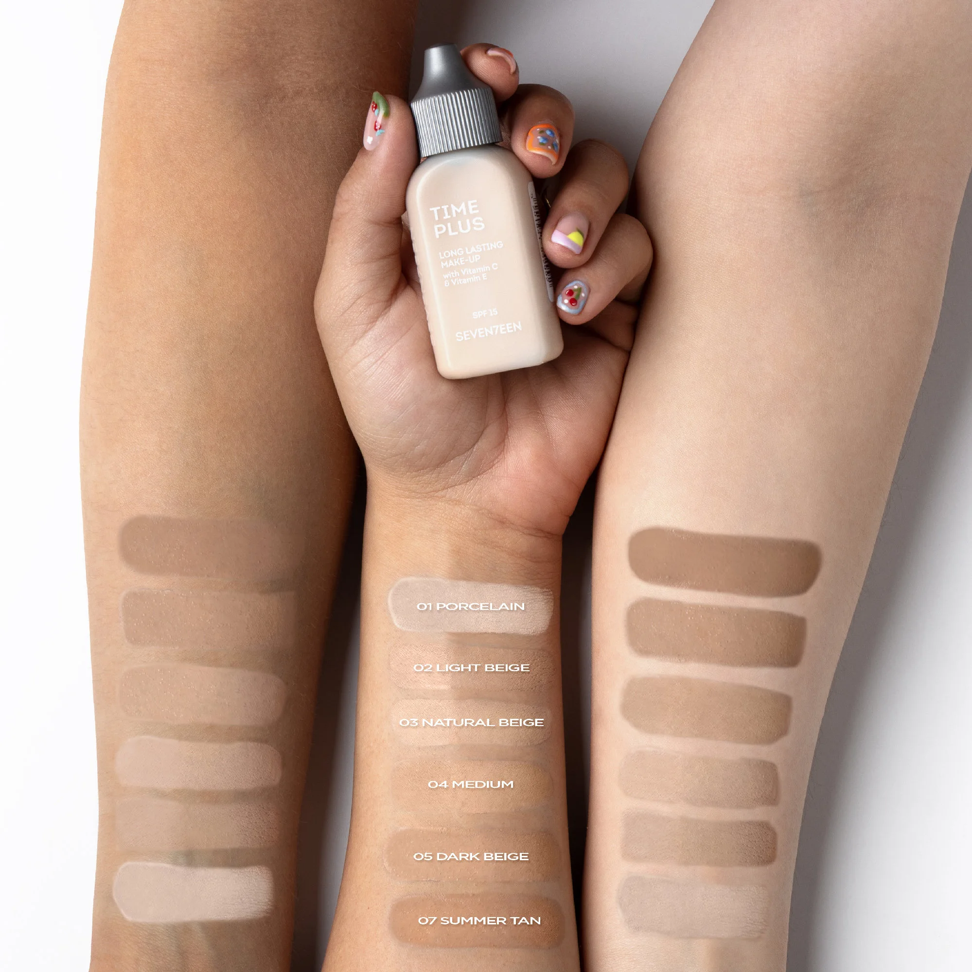 Time Plus Long Lasting Make-Up SPF 15 – Seventeenنفاونديشن تايم بلس طويل الثبات بعامل حماية  ١٥ – سيفنتي