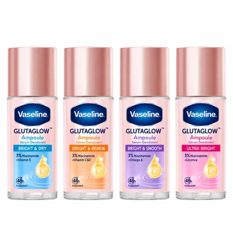 جلوتا جلو برايت آند دراي سيروم مزيل للعرق يدوم 48 ساعه Vaseline GlutaGlow Bright and Dry Serum Deodorant 48H 45ml