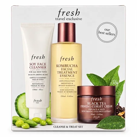 Fresh Cleanse & Treat Set – Travel Exclusive مجموعة فريش للتنظيف والعناية بالبشرة – إصدار حصري للسفر