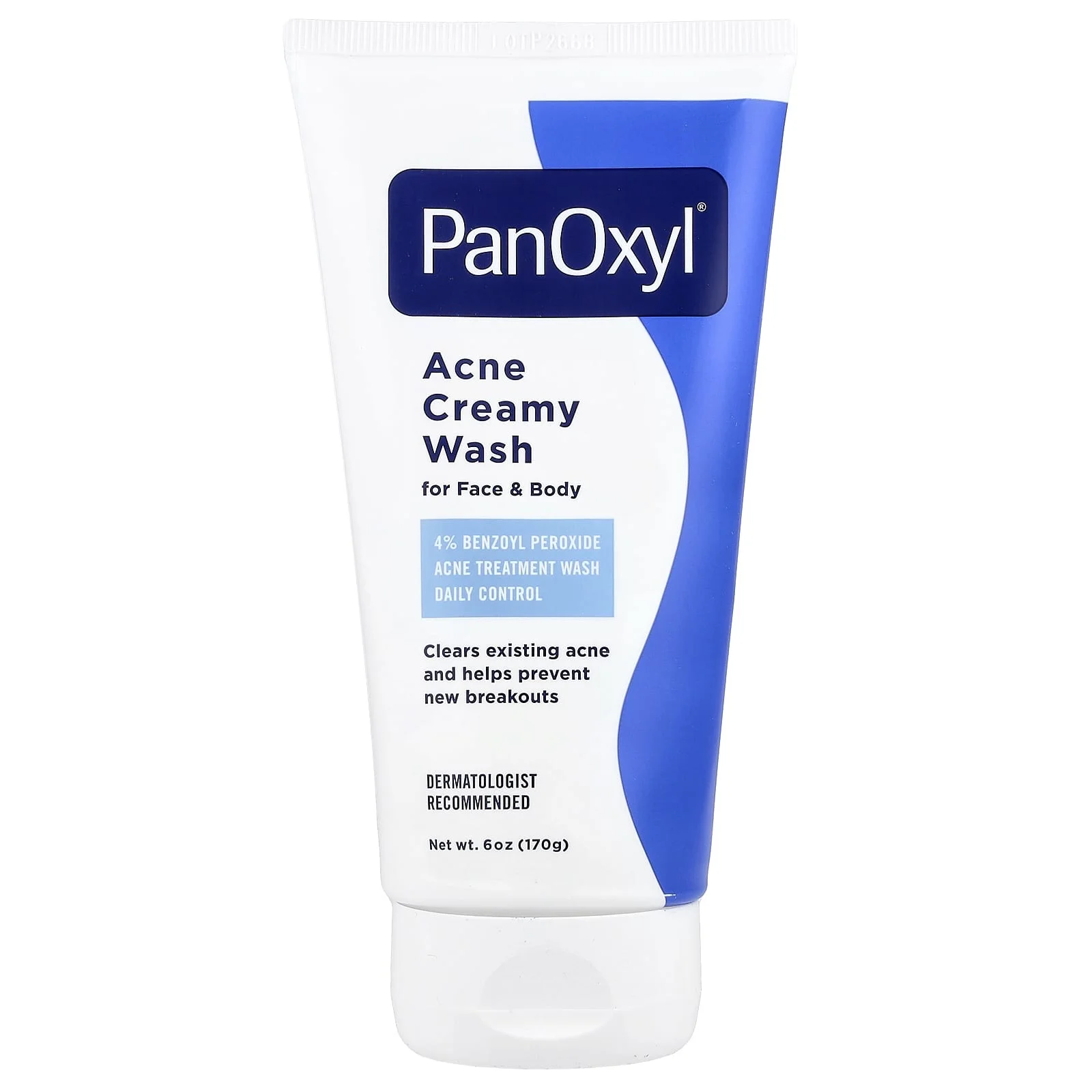 PanOxyl Acne Creamy Wash, 4% Benzoyl Peroxide, Daily Control – 6 oz (170 g) بانوكسيل غسول كريمي لحب الشباب، بيروكسيد البنزويل بنسبة 4% للتحكم اليومي في البشرة، 6 أونصات (170 جم)