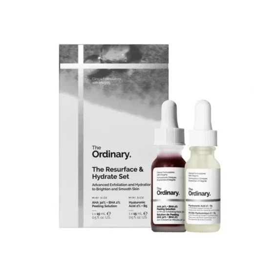 THE ORDINARY THE RESURFACE AND HYDRATE SET مجموعة ذا أورديناري لإعادة تجديد وترطيب البشرة