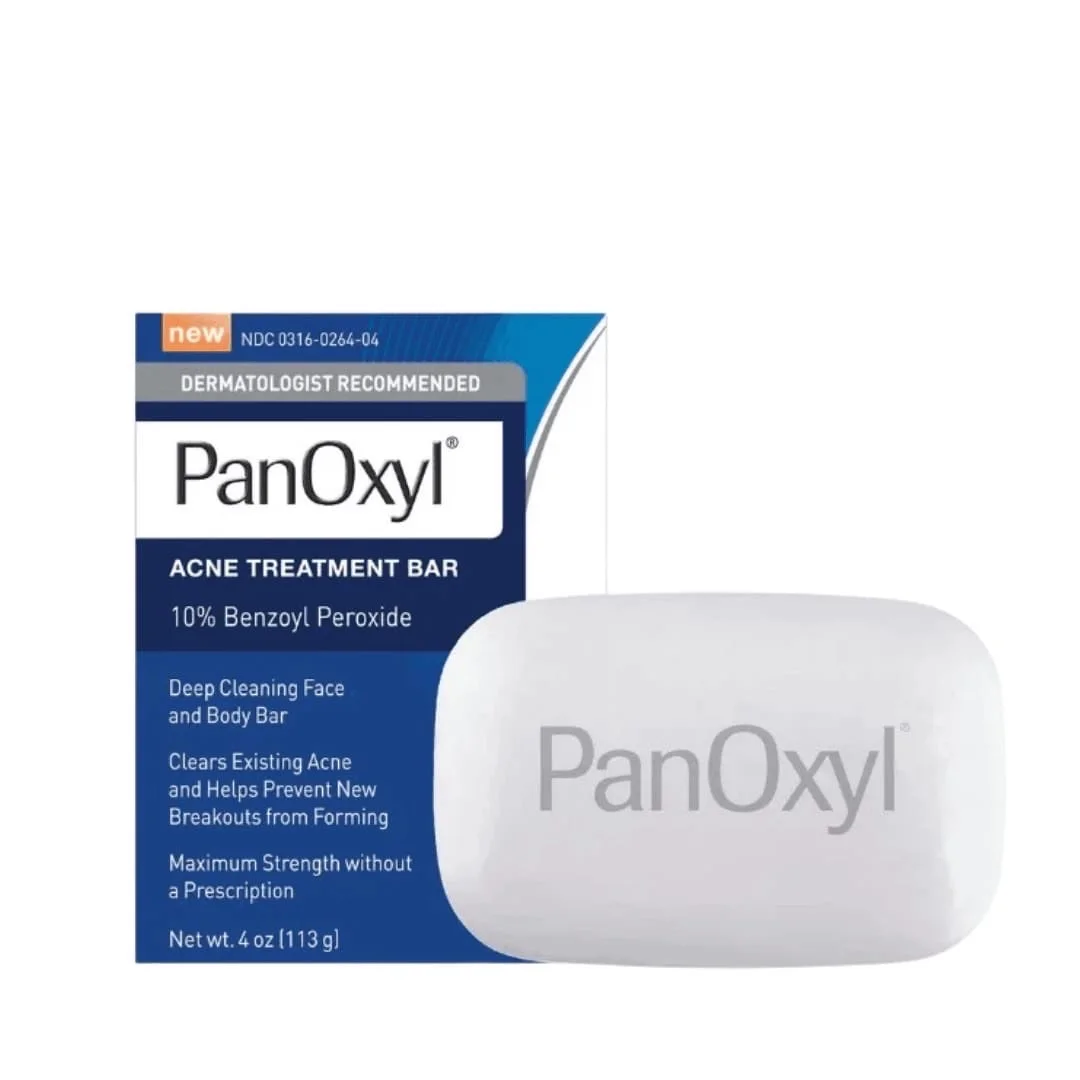 PanOxyl Acne Treatment Bar 10% Benzoyl Peroxide – 113g بان أوكسيل – صابونة علاج حب الشباب بتركيز 10% بنزويل بيروكسيد – 113 غ