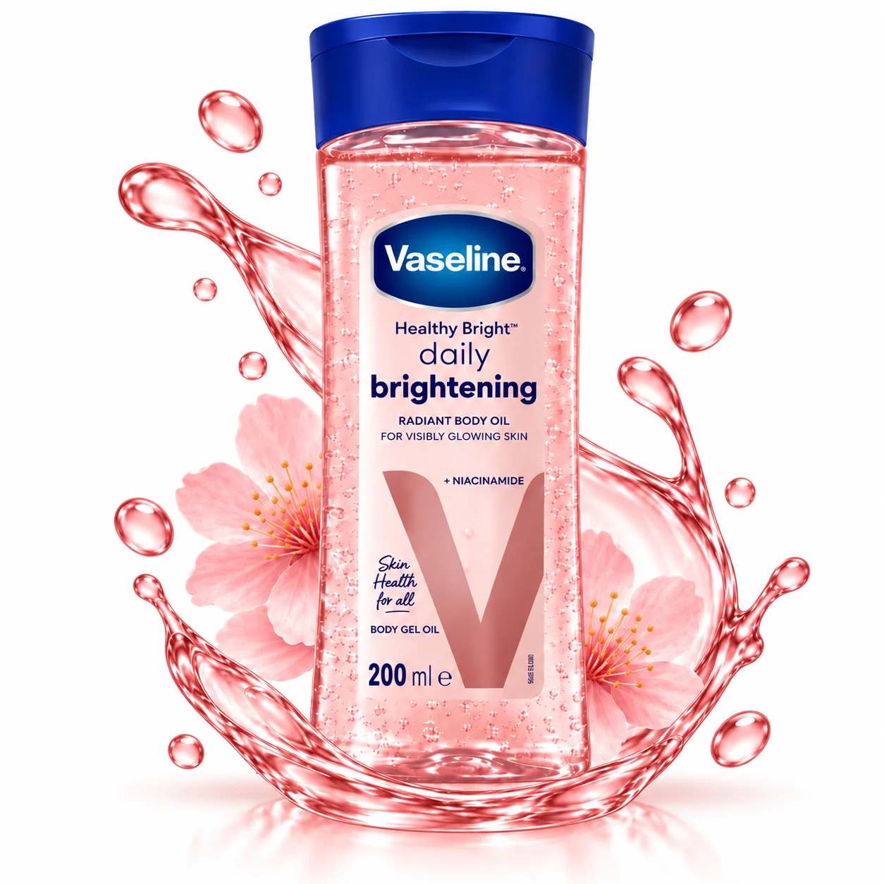 Vaseline Healthy Bright Daily Brightening Radiant Body Oil – 200ml فازلين هيلثي برايت زيت الجسم للتفتيح اليومي – 200 مل