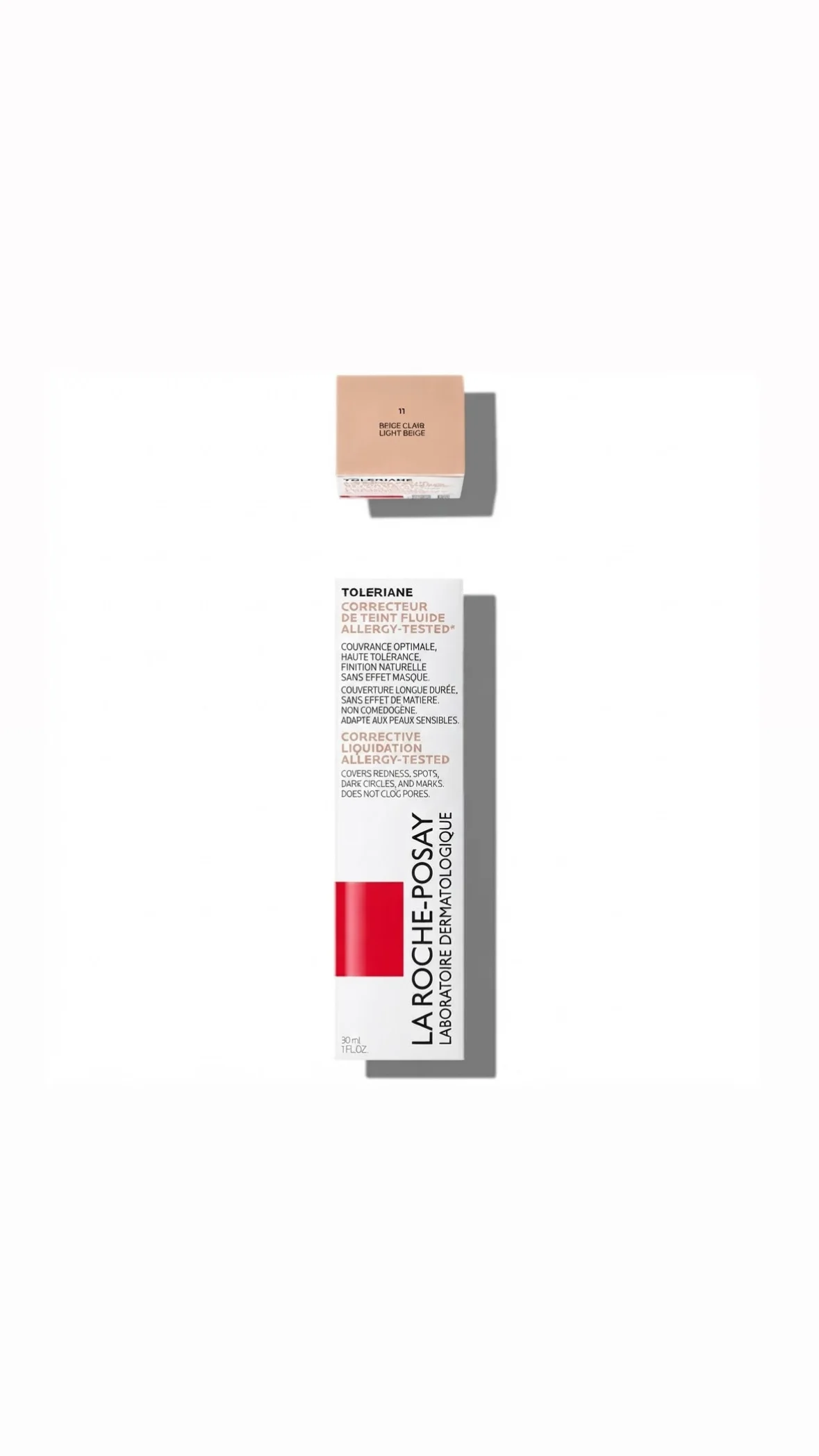 La Roche-Posay Toleriane Corrective Liquid Foundation (Allergy-Tested)كريم أساس سائل مصحح لتخفيض وعيوب البشرة من لاروش بوزيه