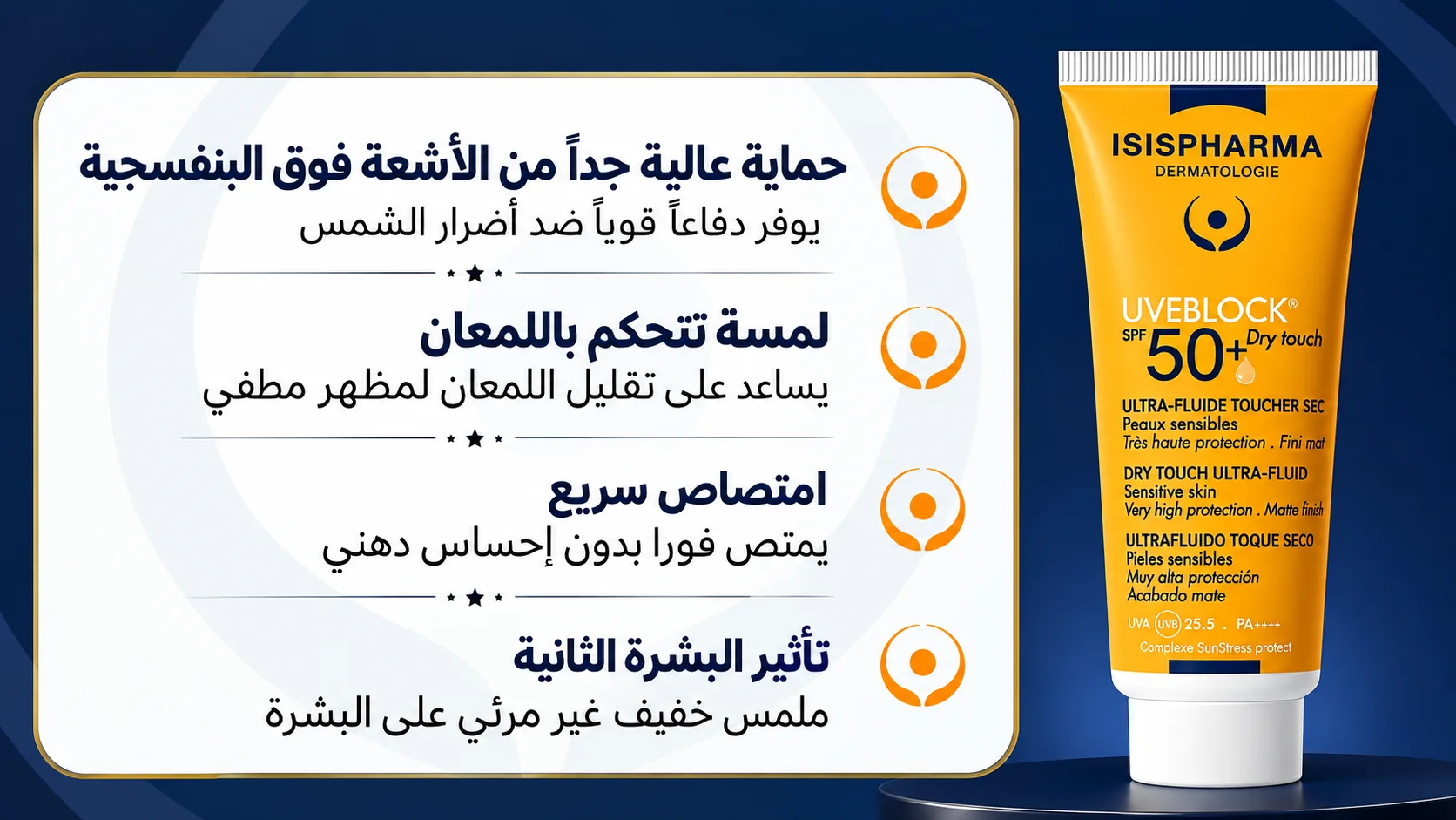 Isis Pharma Uveblock Spf50+ Invisible Fluid 40ml واقي شمسكريم الحماية من أشعة الشمس يوفبلوك من إيزيس فارما