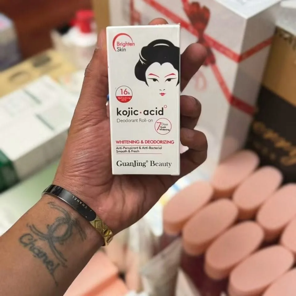 GuanJing Beauty Kojic Acid Deodorant Roll-on (16h Refreshing Care – 7 Days Quick Whitening, Whitening & Deodorizing) – غوانجينغ بيوتي، مزيل عرق رول أون بحمض الكوجيك (رعاية منعشة لمدة 16 ساعة 