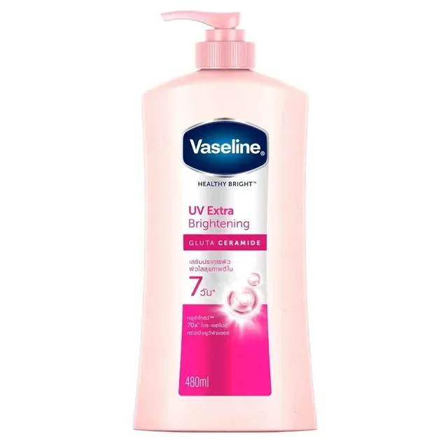 لوشن فازلين هيلثي برايت - يو في إكسترا برايتنينج       Vaseline Healthy Bright UV Extra Brightening Gluta Ceramide Body Lotion