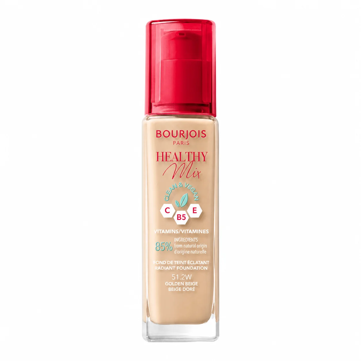 كريم أساس بورجوا هيلثي ميكس (Bourjois Healthy Mix Radiant Foundation).