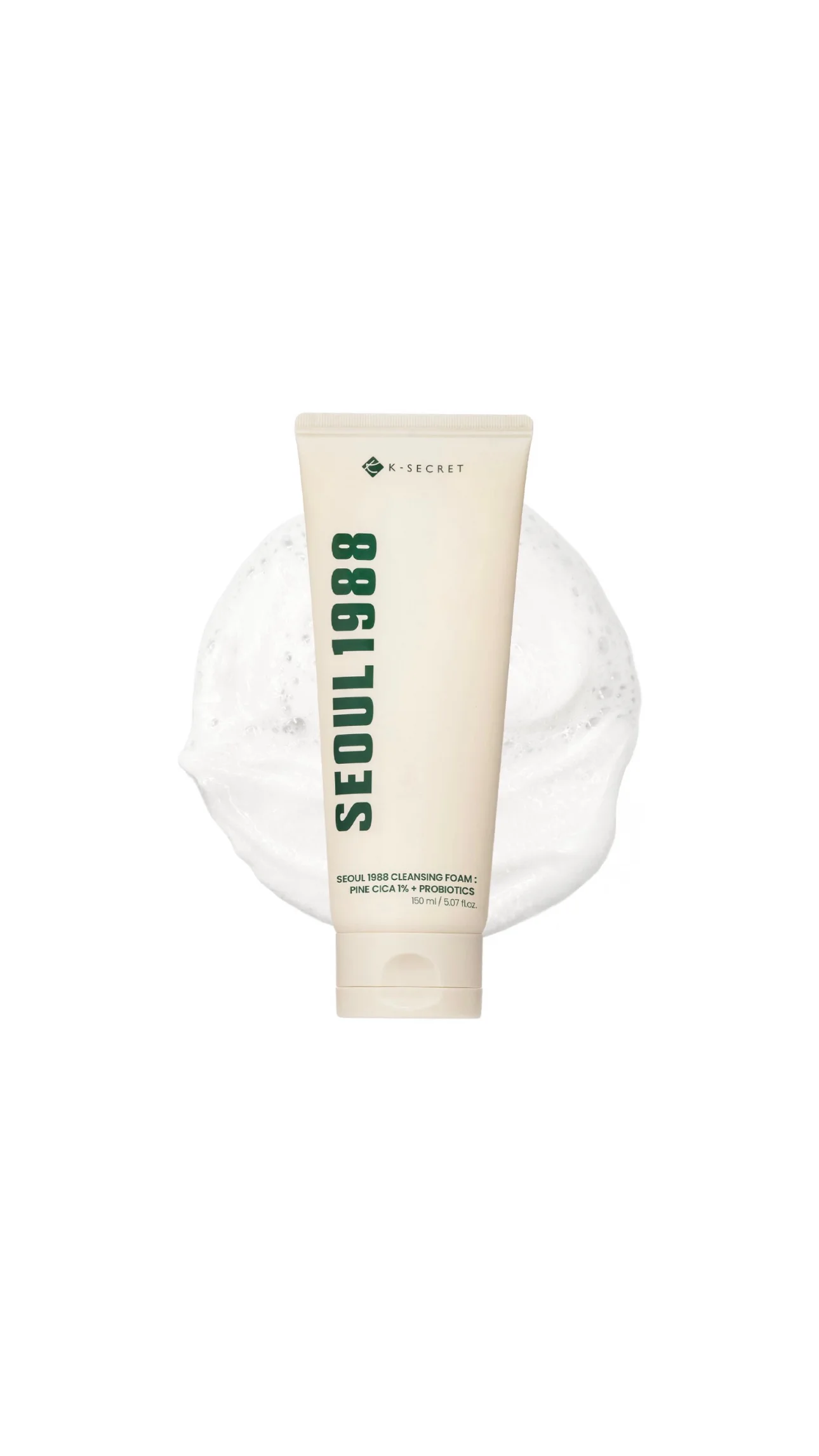 Seoul 1988 Cleansing Foam Pine Cica 1%+ Probiotics 150mlرغوة تنظيف 