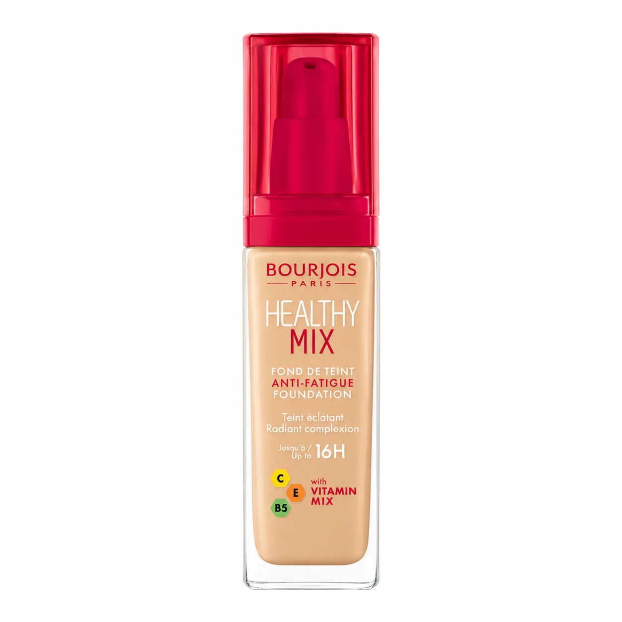 كريم أساس بورجوا هيلثي ميكس (Bourjois Healthy Mix Radiant Foundation).