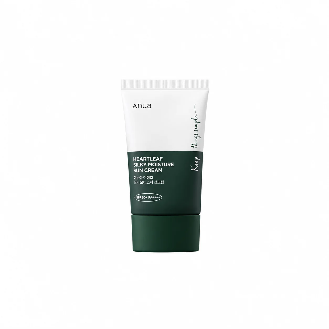 انوا كريم واقي الشمس هارتليف الحريري المرطب (Anua Heartleaf Silky Moisture Sun Cream) بعامل حماية SPF 50+ PA++++ بحجم 50 مل