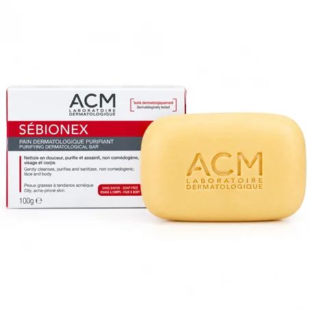 ACM Sébionex Purifying Dermatological Barصابونة ACM سيبيونيكس المنقّية للبشرة الدهنية والمختلطة