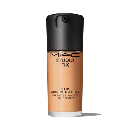 MAC Studio Fix Fluid SPF 15 24HR Matte Foundation + Oil Controlبالعربي: فاونديشن ماك ستوديو فيكس فلويد SPF 15 بلمسة مات لمدة 24 ساعة + تحكم بالزيوت