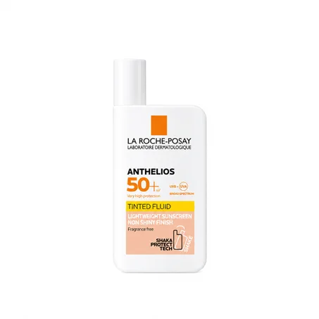 La Roche-Posay Anthelios UVMune 400 Tinted Fluid SPF50لاروش بوزيه انثيليوس يوفي ميون 400 واقي للشمس غير مرئي بعامل حماية 50 50مل