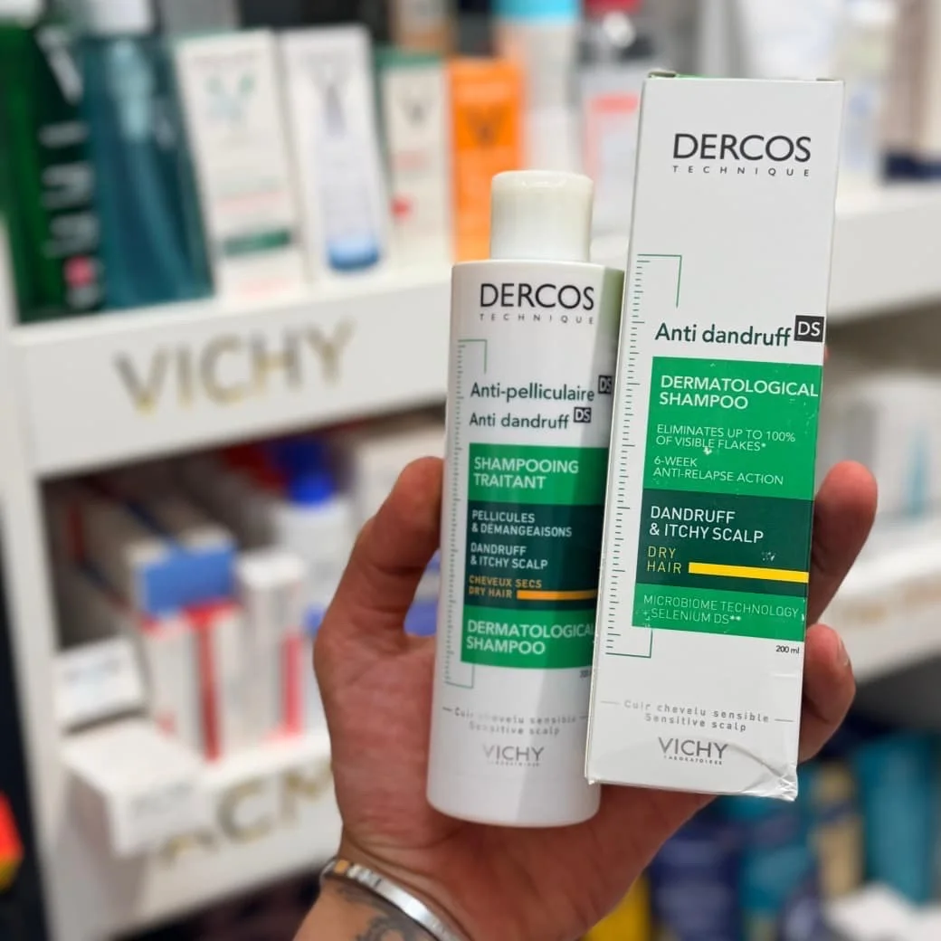 فيشي ديركوس DS شامبو علاجي مضاد للقشرة للشعر الجافVichy Dercos Anti-Dandruff DS Treatment Shampoo – Dry Hair