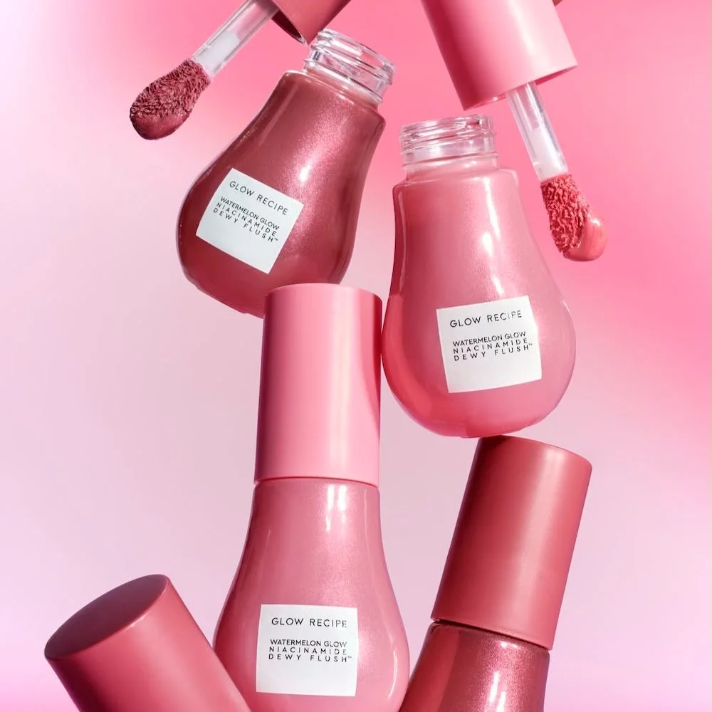 Glow Recipe Watermelon Glow Niacinamide Dewy Flush Brightening Serum Blush سيروم تفتيح البشرة بنكهة البطيخ من جلو ريسبي، غني بالنياسيناميد.ـ