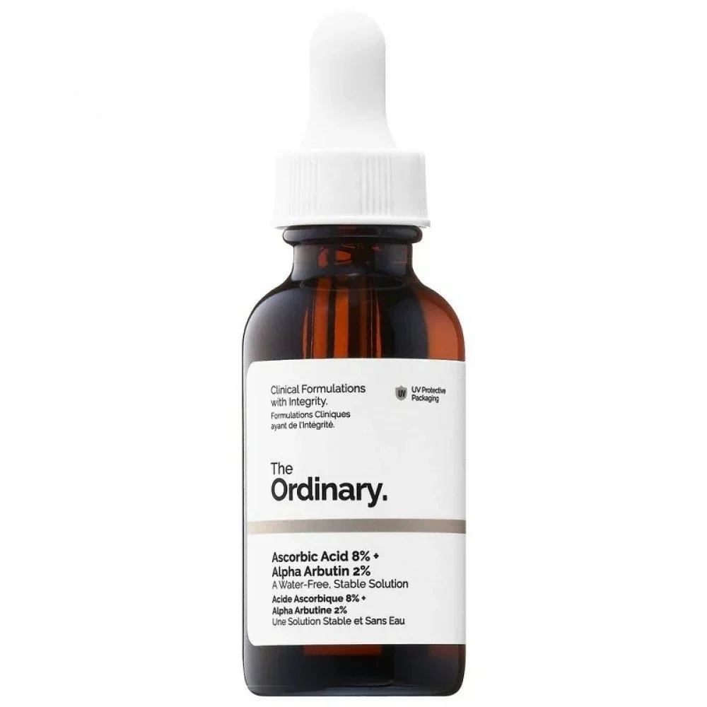 The Ordinary Vitamin C 8% + Alpha Arbutin 2% Brightening & Even-Tone Serum – 30ml ذا أورديناري سيروم فيتامين C 8% + ألفا أربوتين 2% لتفتيح وتوحيد البشرة – 30 مل