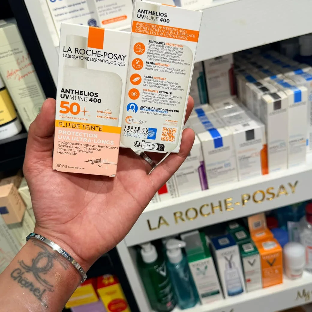 La Roche-Posay Anthelios UVMune 400 Tinted Fluid SPF50لاروش بوزيه انثيليوس يوفي ميون 400 واقي للشمس غير مرئي بعامل حماية 50 50مل