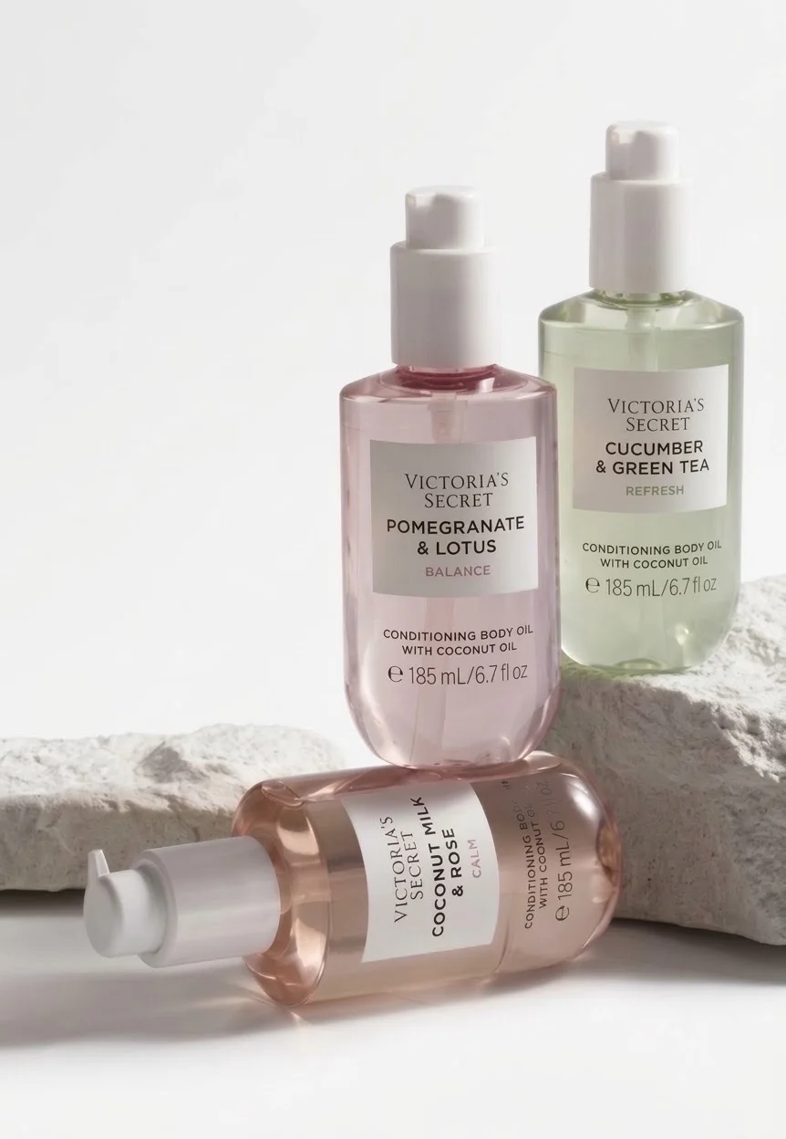 VICTORIA'S SECRETBEAUTYCoconut Milk Rose Natural Beauty Conditioning Body Oilفكتوريا سيكرت زيت الجسم الطبيعي المرطب والمغذي بخلاصة حليب جوز الهند والورد