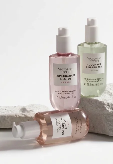 VICTORIA'S SECRETBEAUTYCoconut Milk Rose Natural Beauty Conditioning Body Oilفكتوريا سيكرت زيت الجسم الطبيعي المرطب والمغذي بخلاصة حليب جوز الهند والورد