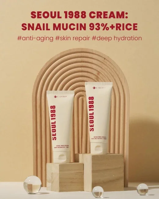 K-SECRET SEOUL 1988 Snail Mucin 93% Creamكريم K-SECRET SEOUL 1988 بخلاصة مخاط الحلزون بنسبة 93%
