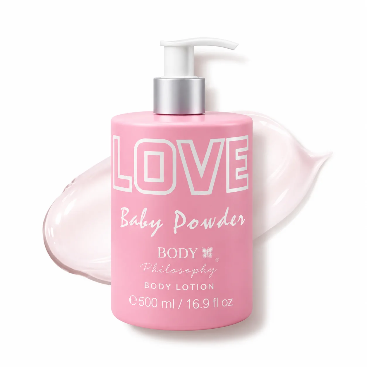 LOVE Baby Powder Body Lotion – 500 ml  لوف – لوشن الجسم برائحة بودرة الأطفال – 500 مل