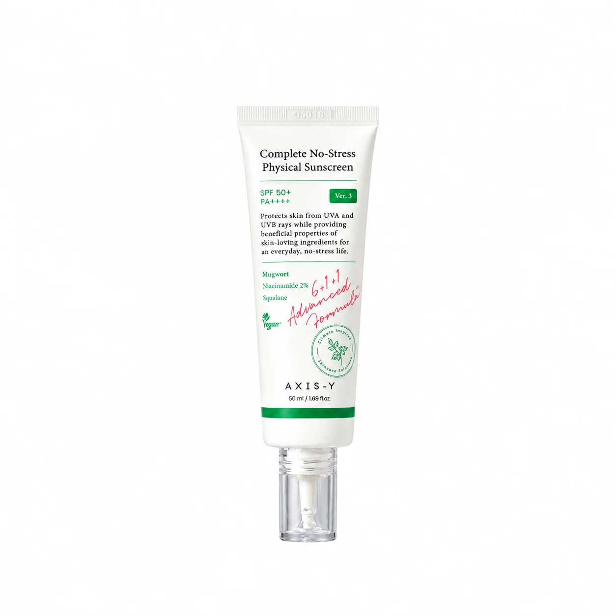 AXIS-YAXIS-Y Complete No-Stress Physical Sunscreen Spf 50pa+++ - 50ml | اكسس-واي واقي شمسي فيزيائي spf 50+++ - 50 مل
