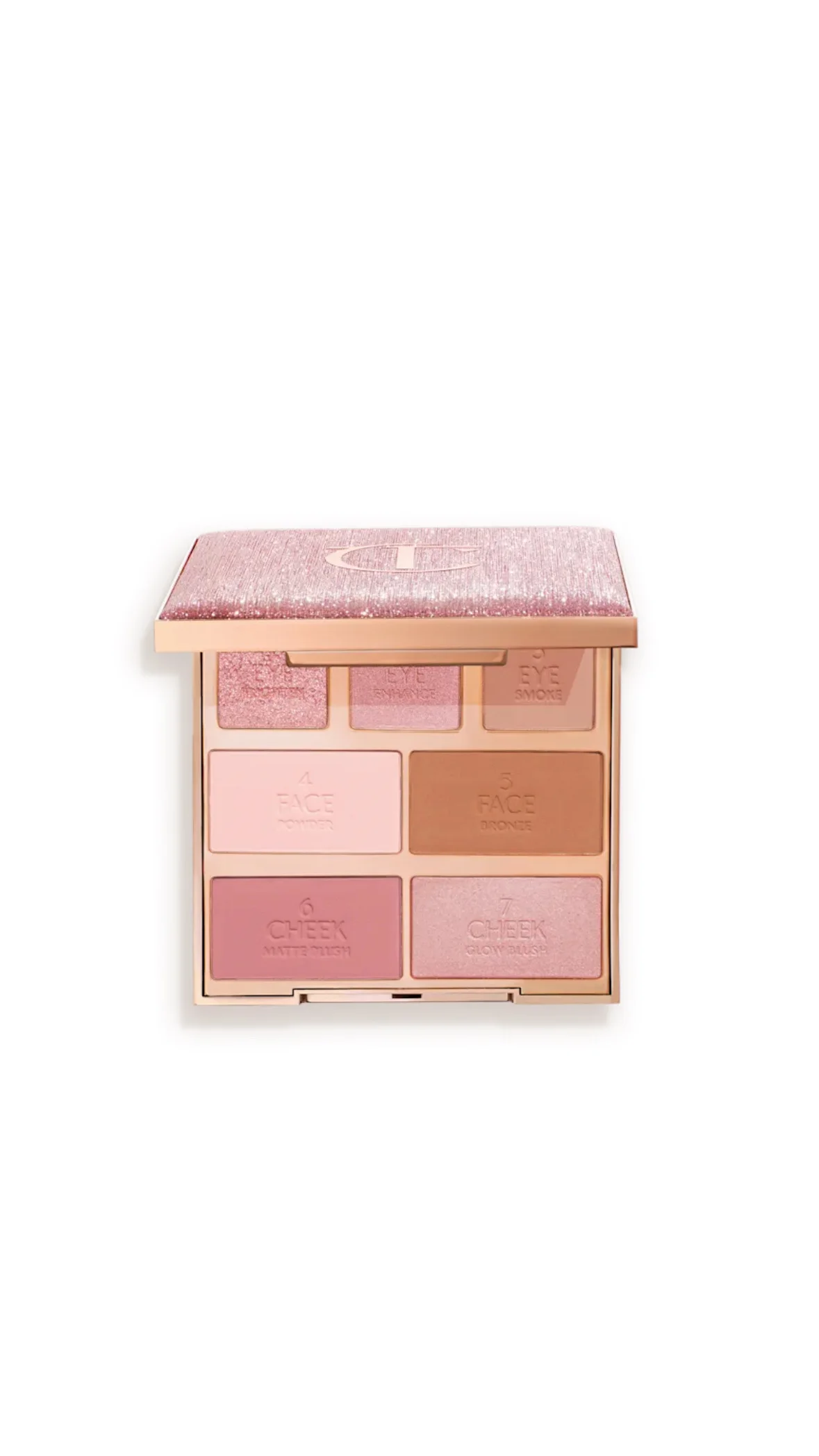 Charlotte Tilbury Hollywood Instant Look in a Palette – Pretty, Glowing Beauty باليت شارلوت تلبوري هوليوود إنستانت لوك – بريتي، غلوينغ بيوتي