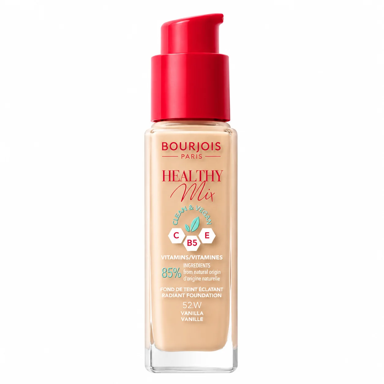 كريم أساس بورجوا هيلثي ميكس (Bourjois Healthy Mix Radiant Foundation).