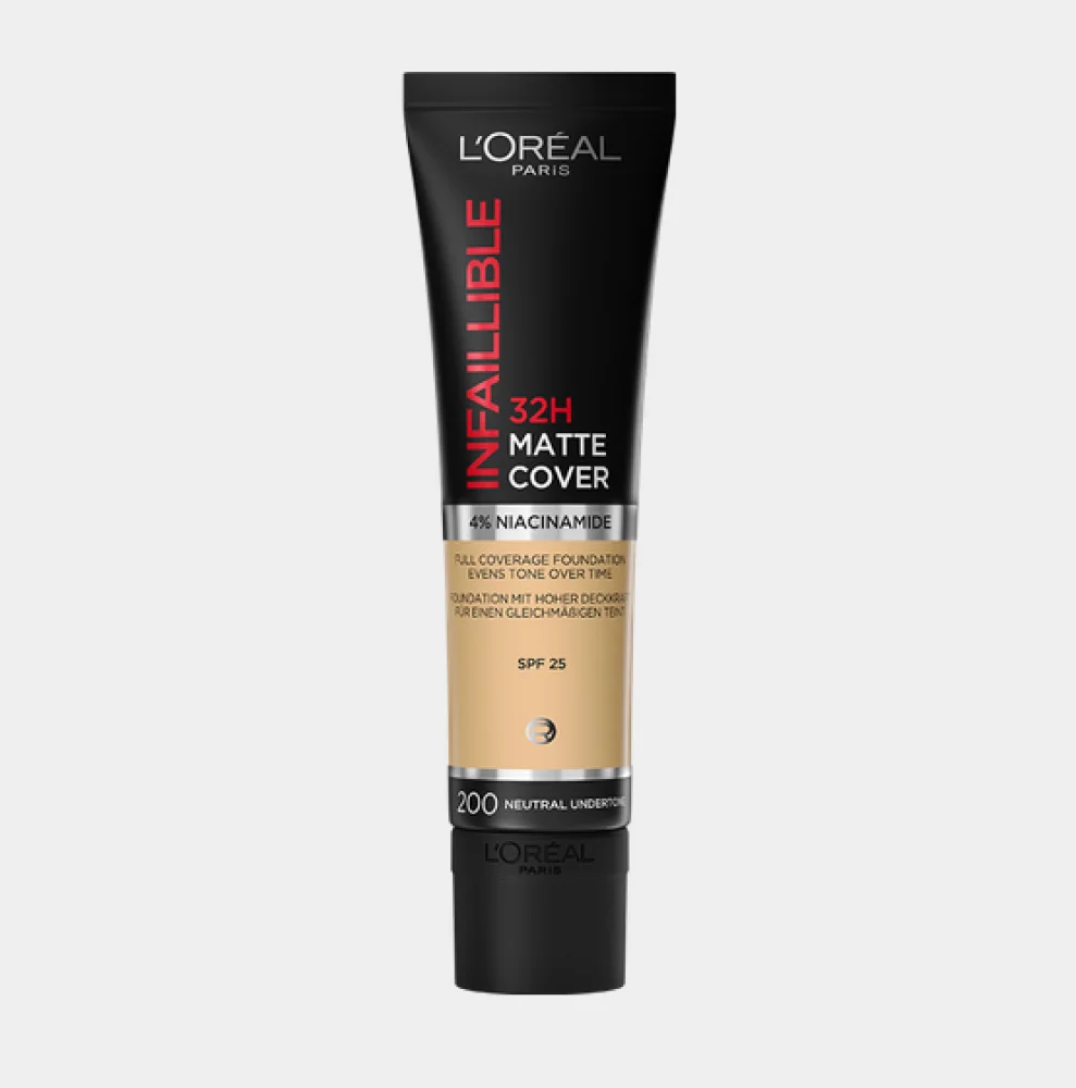 Loreal Paris Infallible matte Cover Foundation فاونديشن لوريال باريس انفيالابيل مات كوفر