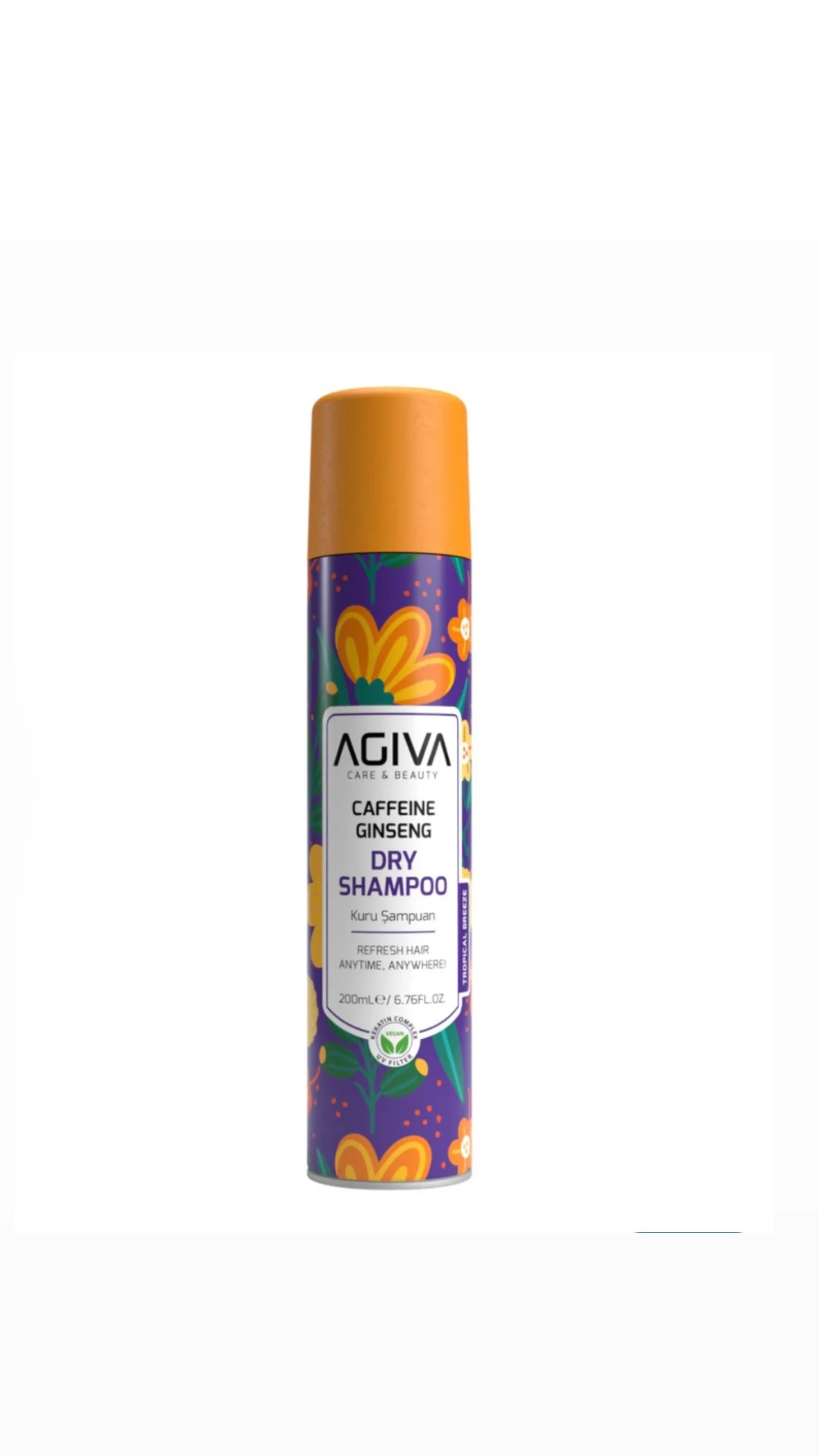 أجيفا شامبو جاف بالكافيين والجينسنغ 200 ملAgiva Caffeine Ginseng Dry Shampoo 200ml