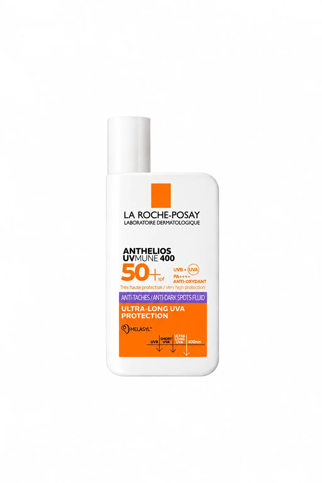 لاروش بوزيه أنثيليوس UVMune 400 فلويد ملون بعامل حماية SPF50+، حماية قصوى للبشرة، 50 ملLa Roche Posay Anthelios Uvmune 400 Tinted Fluid SPF50+ Ultimate Protection 50Ml.