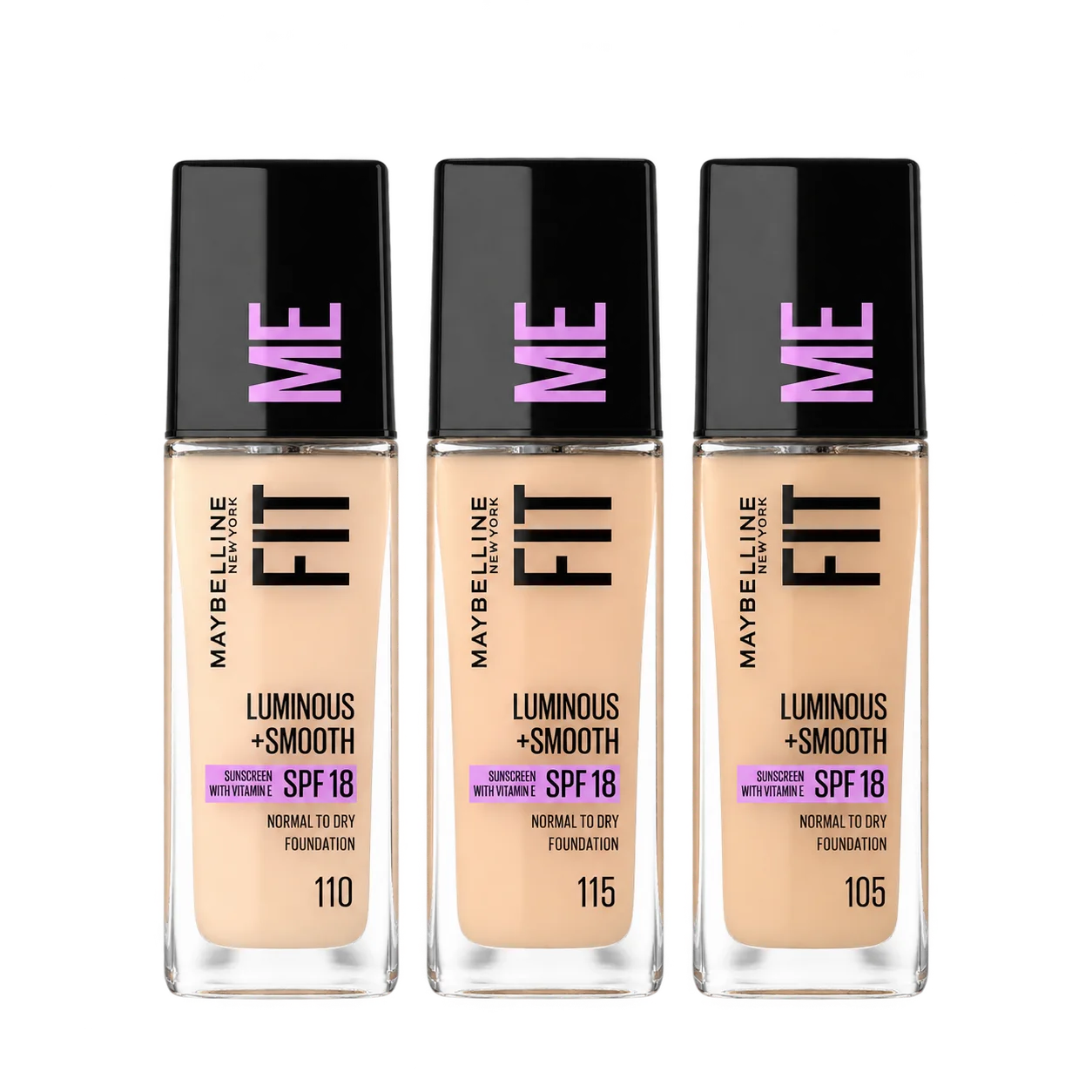Maybelline New York Fit Me Matte + Poreless Foundationكريم أساس فيت مي مات + بورليس من ميبيلين نيويورك
