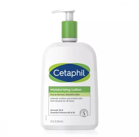 Cetaphil Moisturizing Lotion for Normal to Dry Skin, Hydrating Fragrance Free, 20 fl ozلوشن سيتافيل المرطب للبشرة العادية إلى الجافة، مرطب وخالٍ من العطور، 20 أونصة سائلة