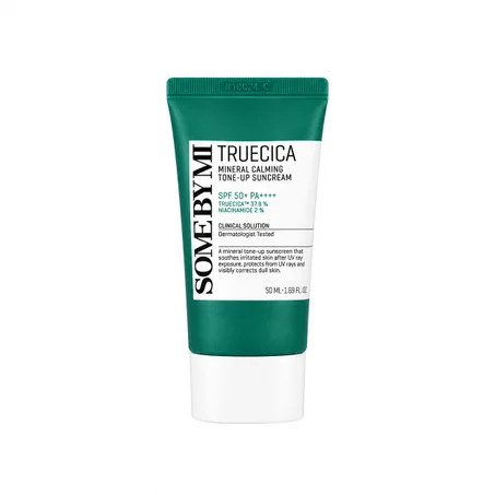واقي الشمس المعدني المهدئ من علامة Some By Mi (موديل Truecica Mineral Calming Tone-Up Suncream SPF50+ PA++++) بحجم 50 مل