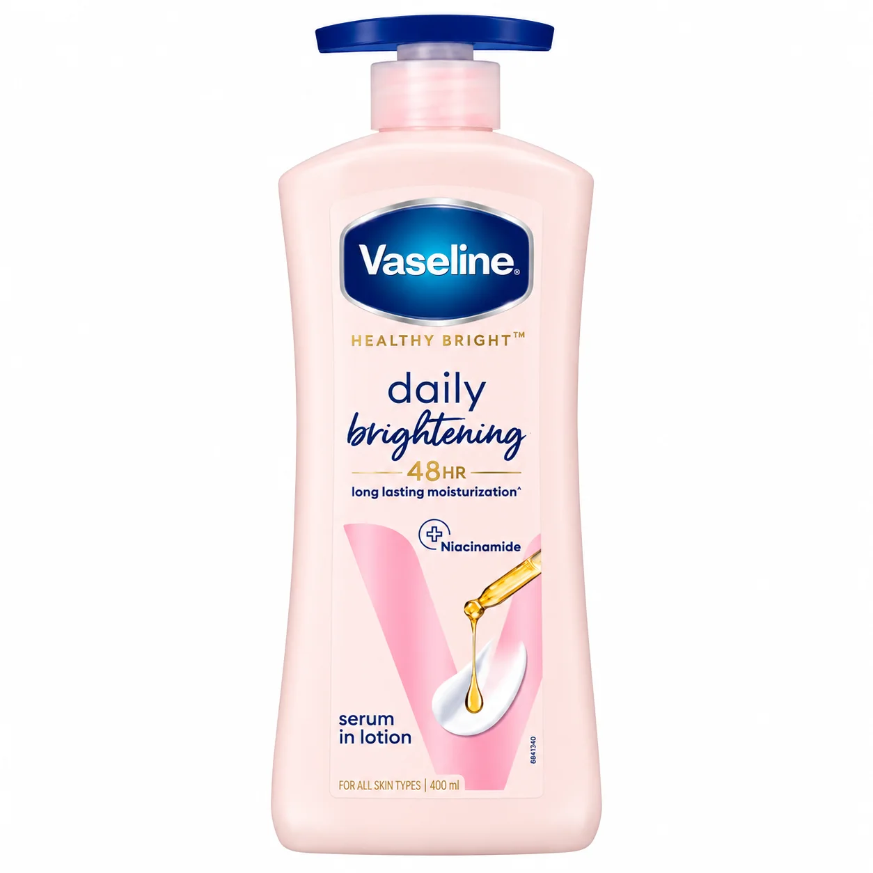 لوشن وسيروم الجسم فازلين هيلثي برايت للتفتيح اليومي بالنياسيناميد (حجم 725 مل) Vaseline Healthy Bright Daily Brightening Serum in Lotion with Niacinamide (725ml)