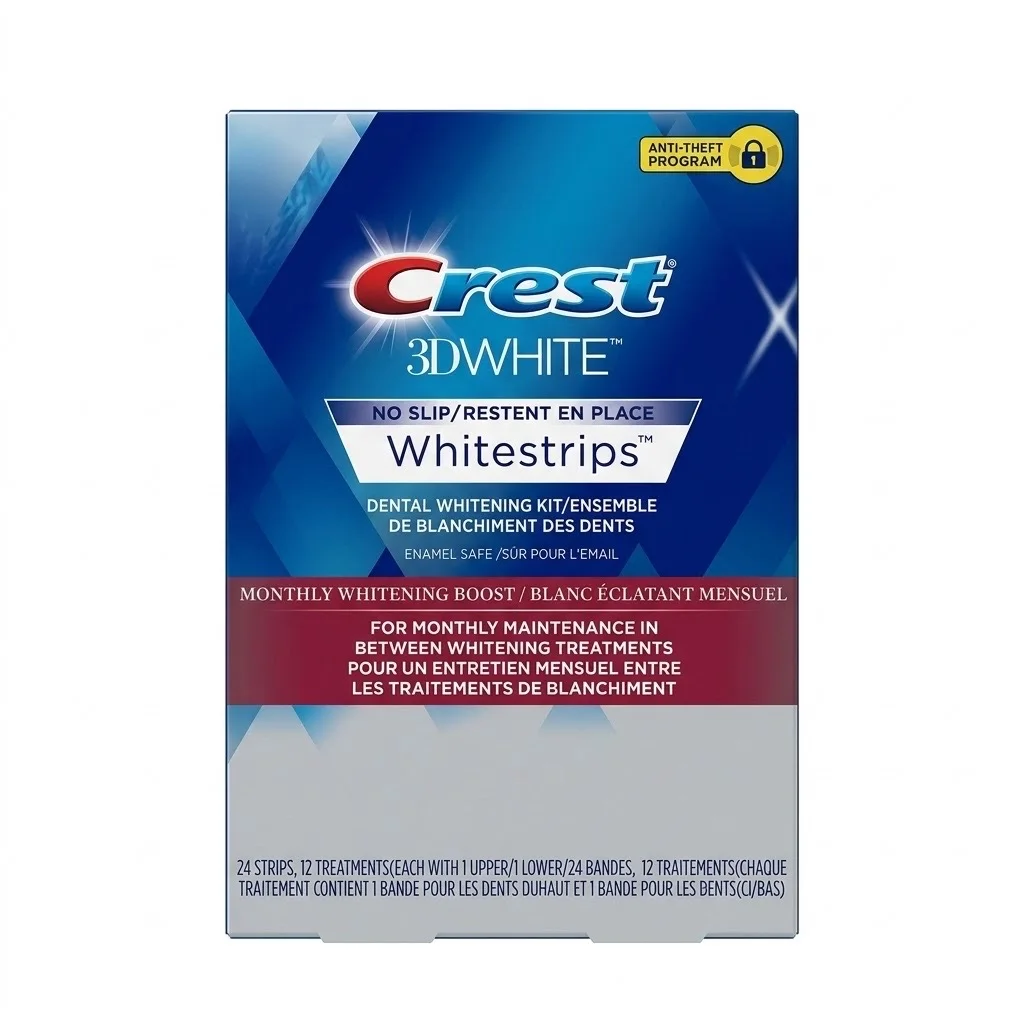 Crest 3D Ultra White strips, Gently Removes Up to 10 Years of Stains for an Ultra-White Smileشرائط كريست ثلاثية الأبعاد لتبييض الأسنان – ألترا وايت