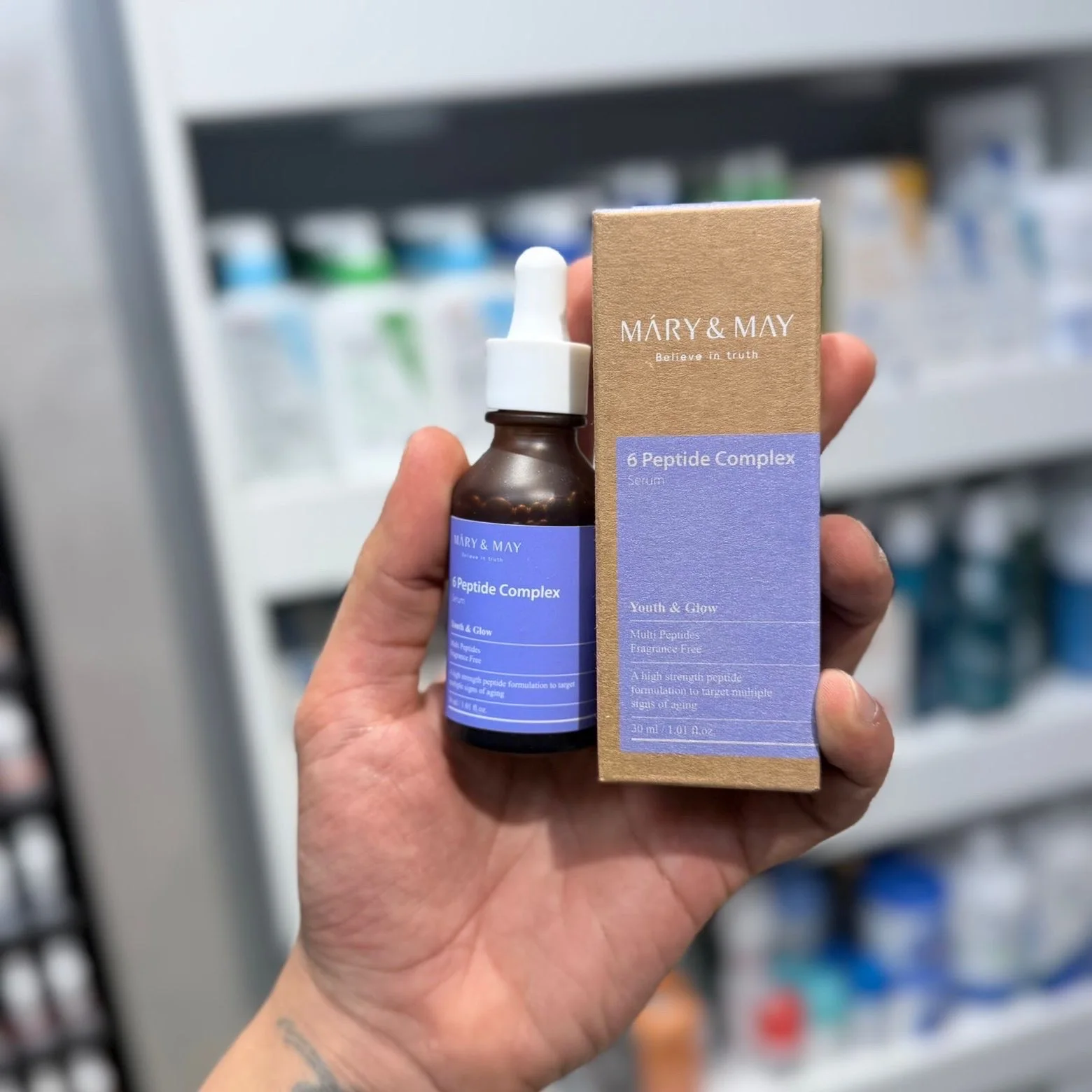 Mary&May – 6 Peptide Complex Face Serum – 30ml ماري آند ماي – سيروم الوجه المركّب بـ6 أنواع من الببتيدات – 30 مل