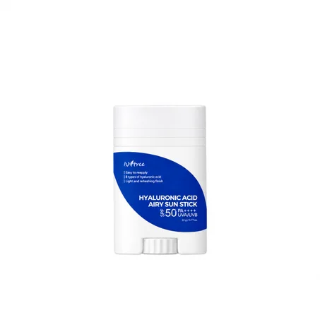واقي شمس Isntree Hyaluronic Acid Airy Sunscreen Stick بعامل حماية من الشمس 50+ وPA++++ 22 جرام