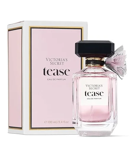 Victoria's Secret Tease Eau de Parfum, notas de gardenia blanca, pera Anjou y vainilla negra, perfumes para mujer (3.4 oz)