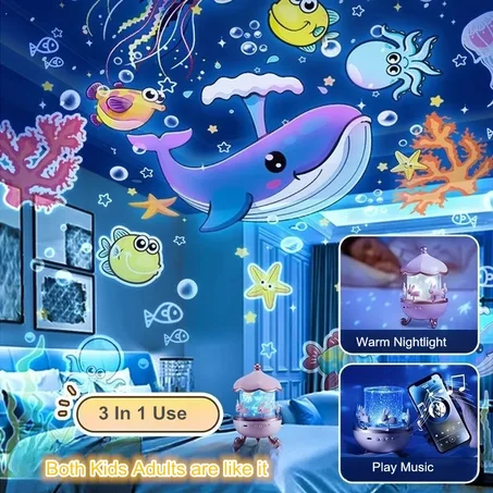 مصباح النجوم السحري للأطفال مع بلوتوث