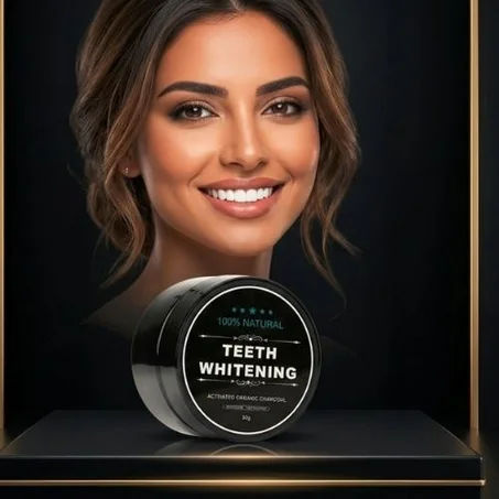 مسحوق الفحم النشط لتبييض الأسنان