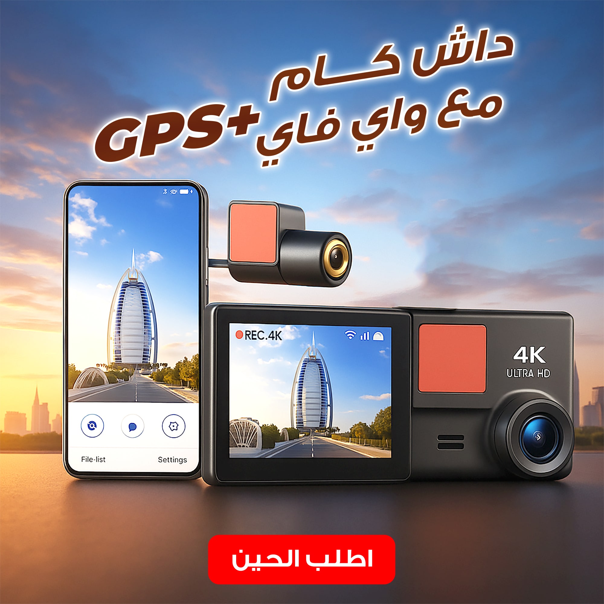 GPS داش كام مع واي فاي  و