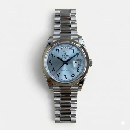 Rolex Day Date Arabic ice bleu