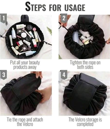 Drawstring Storage Bag - شنطة الميكب