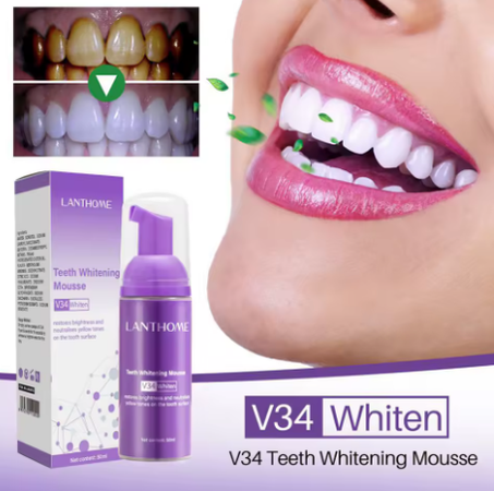 رغوة تبييض الأسنان