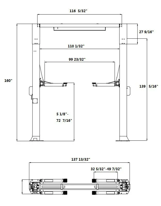 APlusLift 12,000LB 2-Post Overhead Single Release Direct Drive Car Lift with 3 Year Warranty - HW-12HD